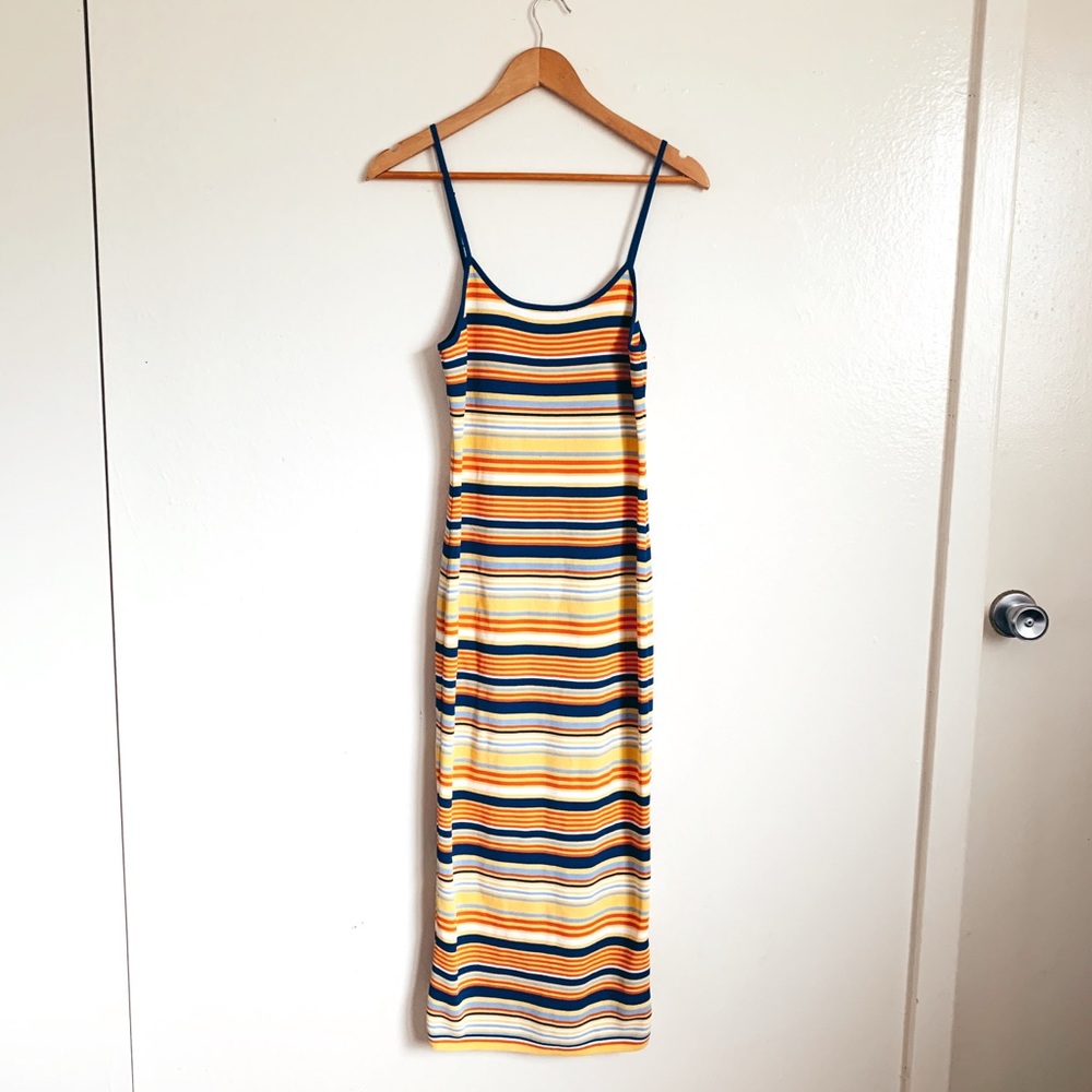 Akira Striped Fitted Midi